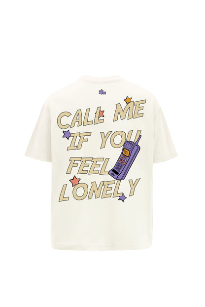Call Me Cream Oversized T-Shirt