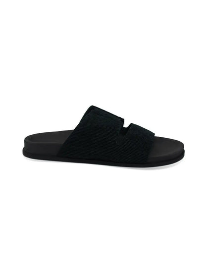 Paaduks Finn Cloak Corduroy Black Men Slides