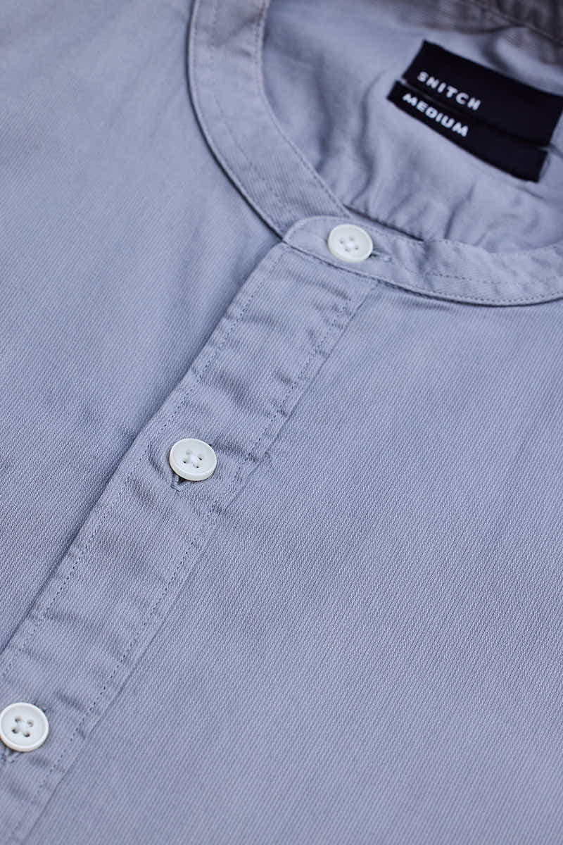 Light Grey Mandarin Shirt