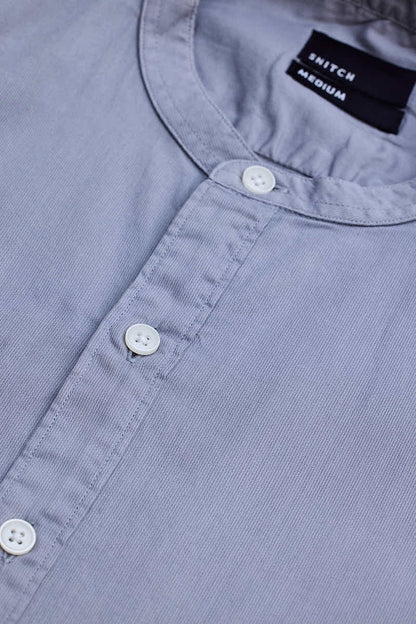 Light Grey Mandarin Shirt