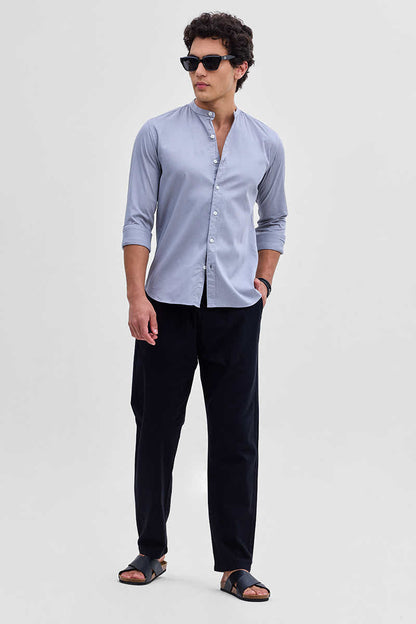 Light Grey Mandarin Shirt
