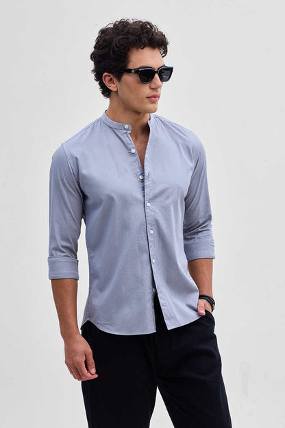 Light Grey Mandarin Shirt