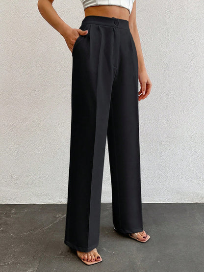 Formal Pleated Wide Leg Trouser
