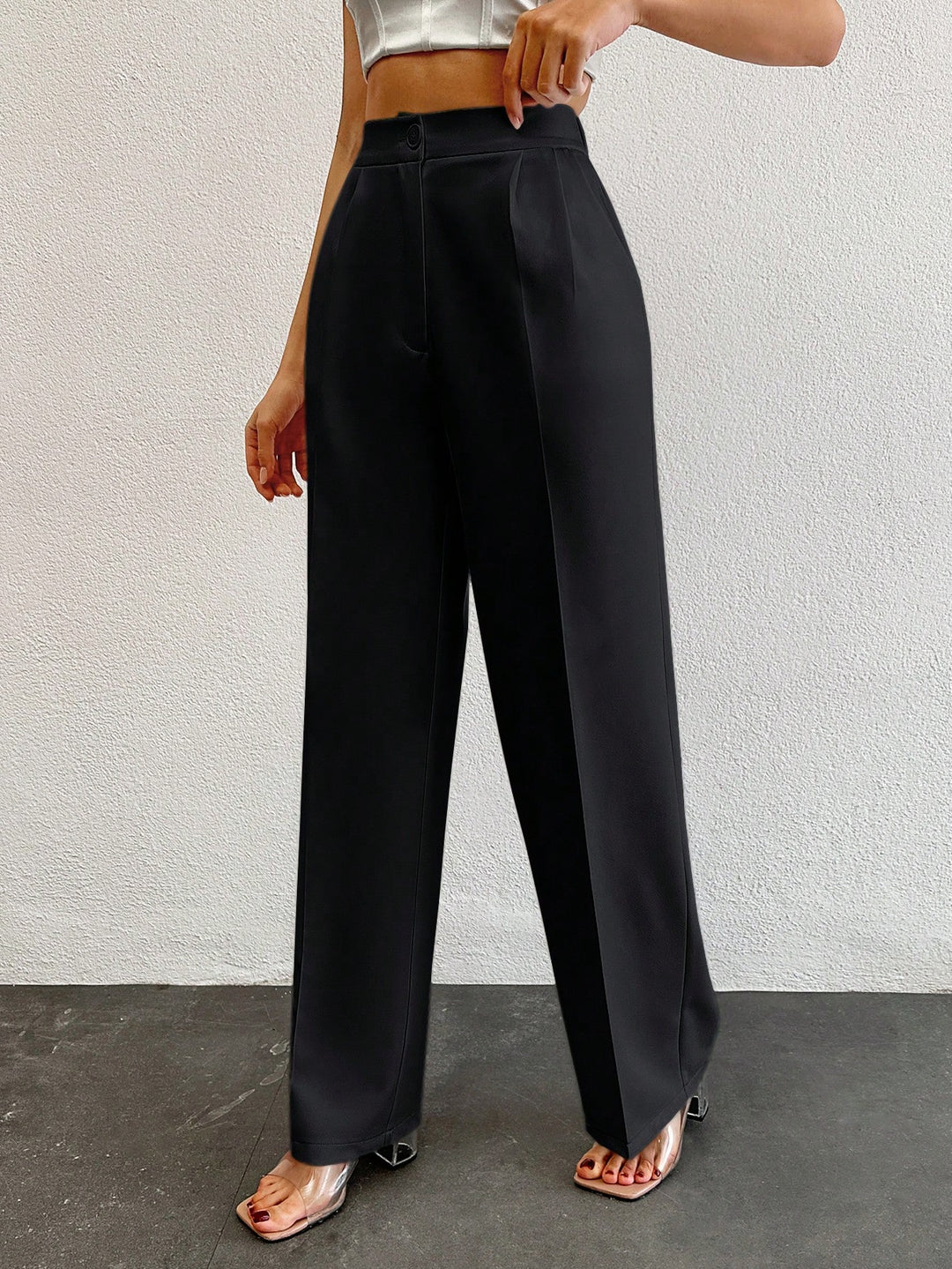 Formal Pleated Wide Leg Trouser