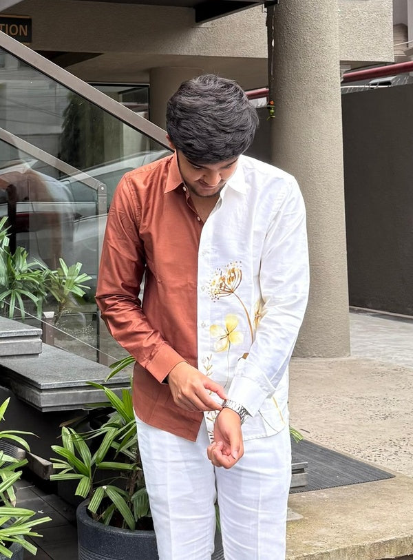 Mocha Brown Cotton Shirt