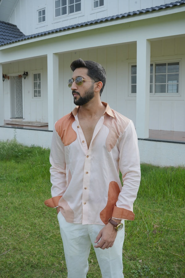 Sunset Cream Cotton Shirt