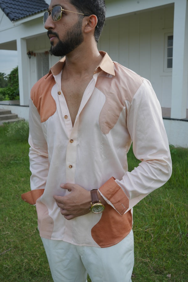 Sunset Cream Cotton Shirt