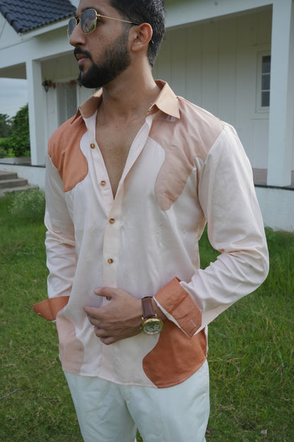 Sunset Cream Cotton Shirt