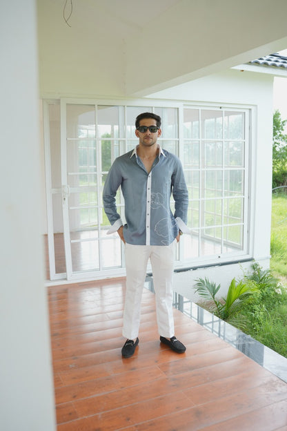 Dolphin Grey Cotton Shirt