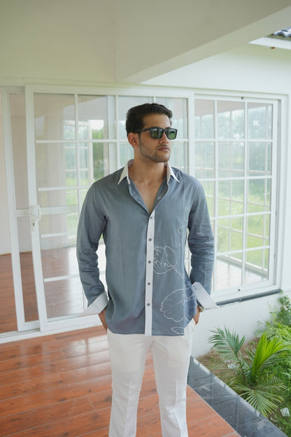 Dolphin Grey Cotton Shirt