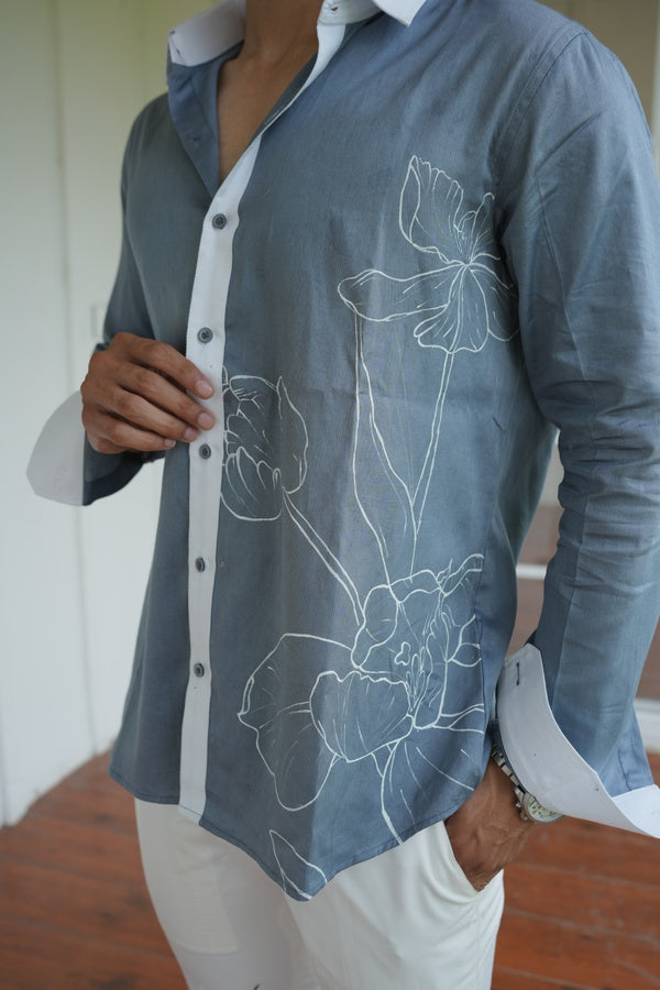 Dolphin Grey Cotton Shirt