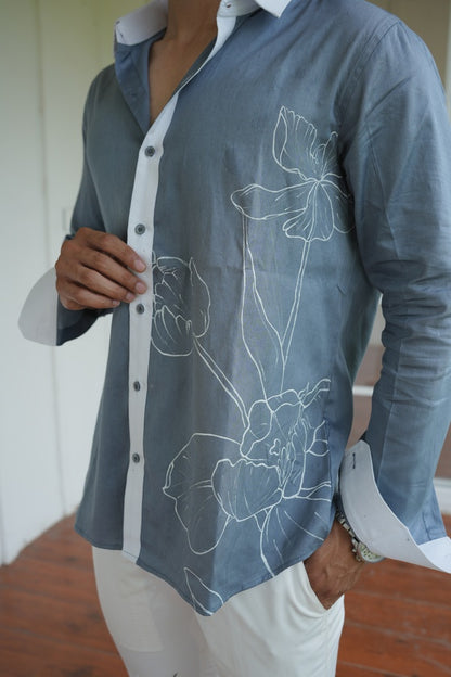 Dolphin Grey Cotton Shirt
