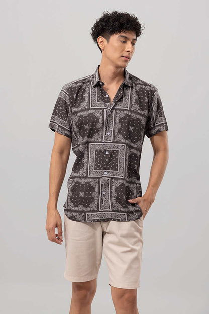Galaxy Paisley Grey Shirt