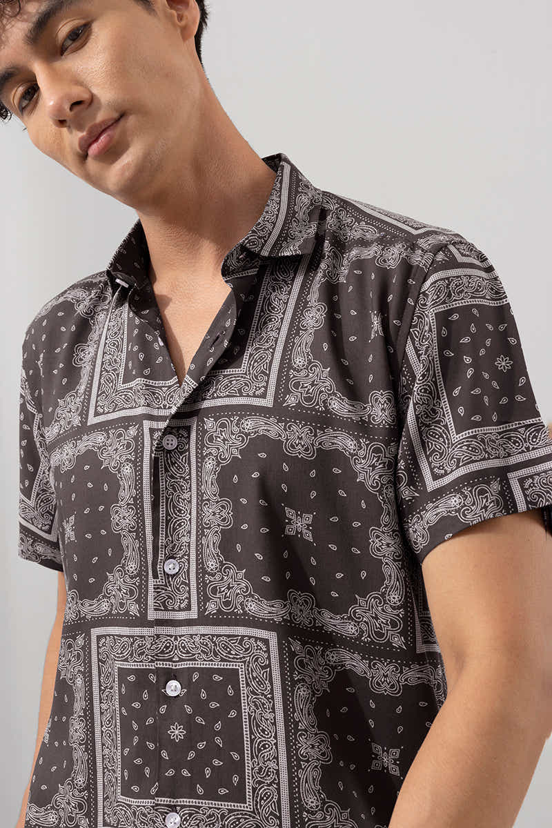 Galaxy Paisley Grey Shirt