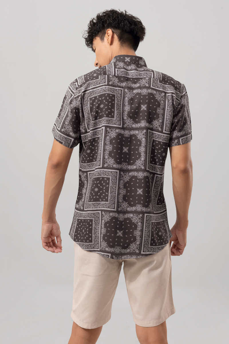 Galaxy Paisley Grey Shirt