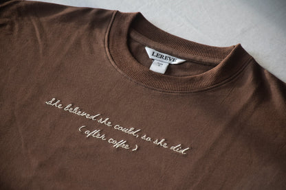 Oversized Tee In Coffee Brown