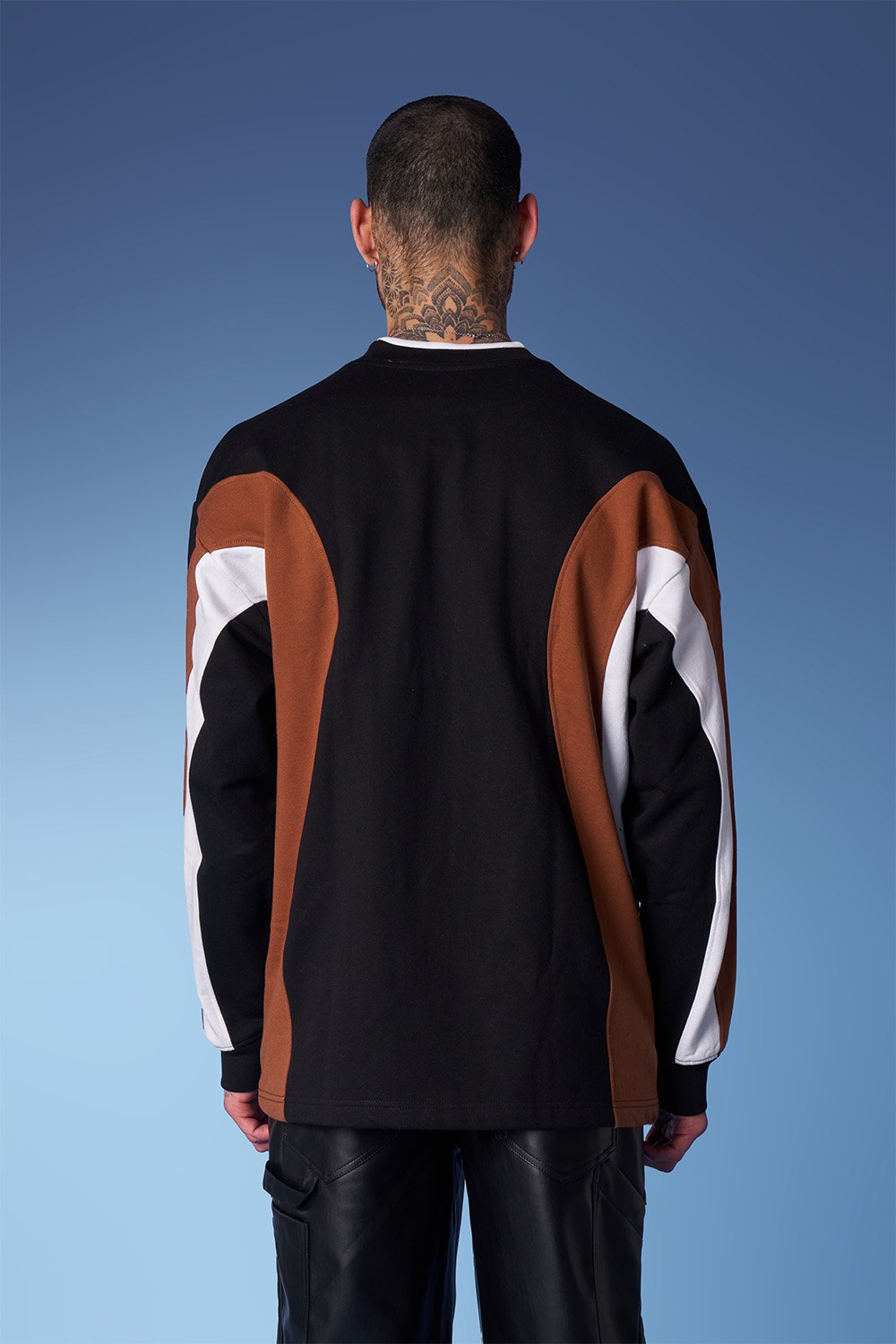 Colourblock Cut & Sew Crewneck - Sweatshirt