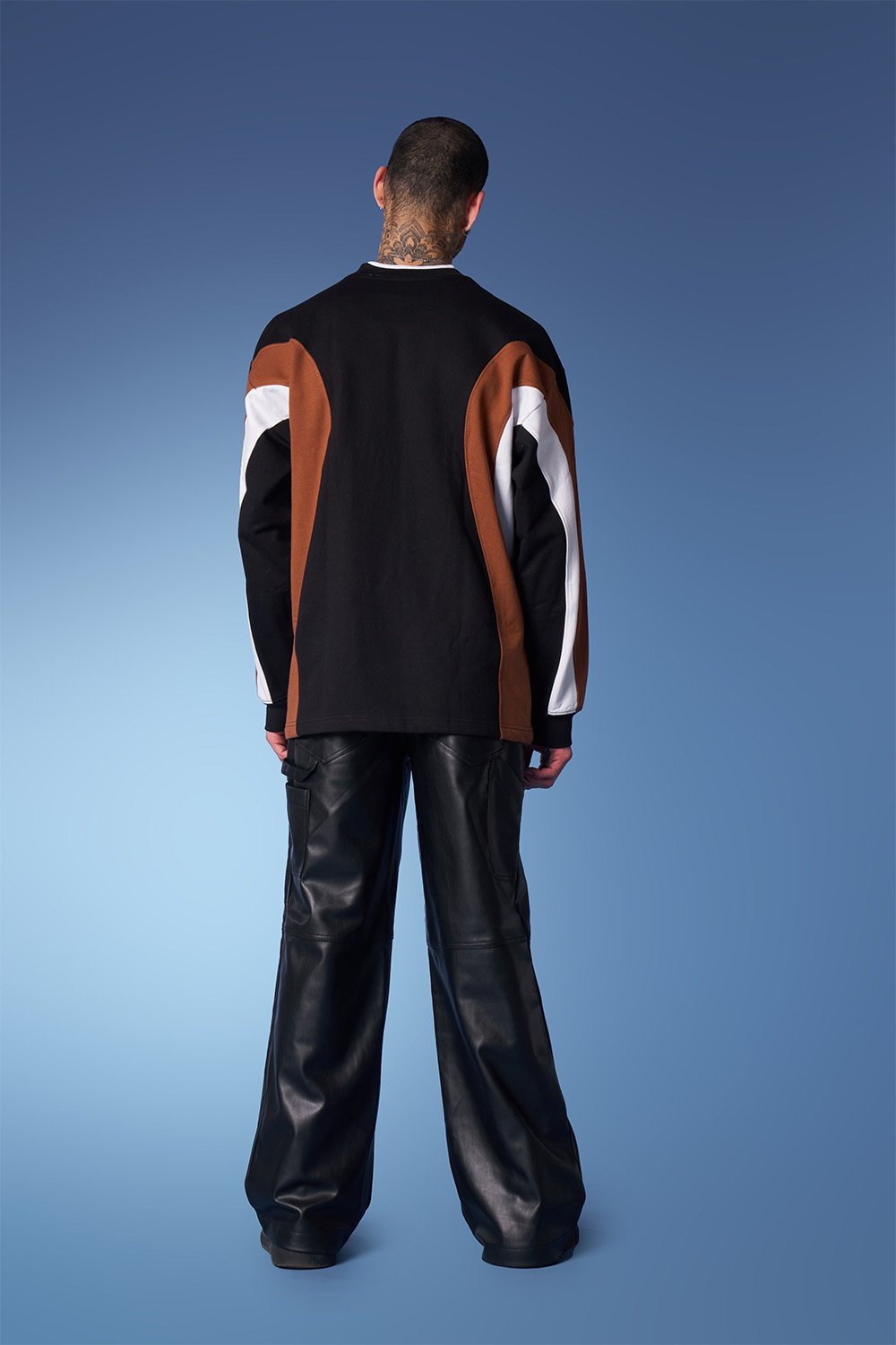 Colourblock Cut & Sew Crewneck - Sweatshirt