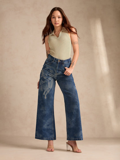 Beige Polo Flat Knit Tank