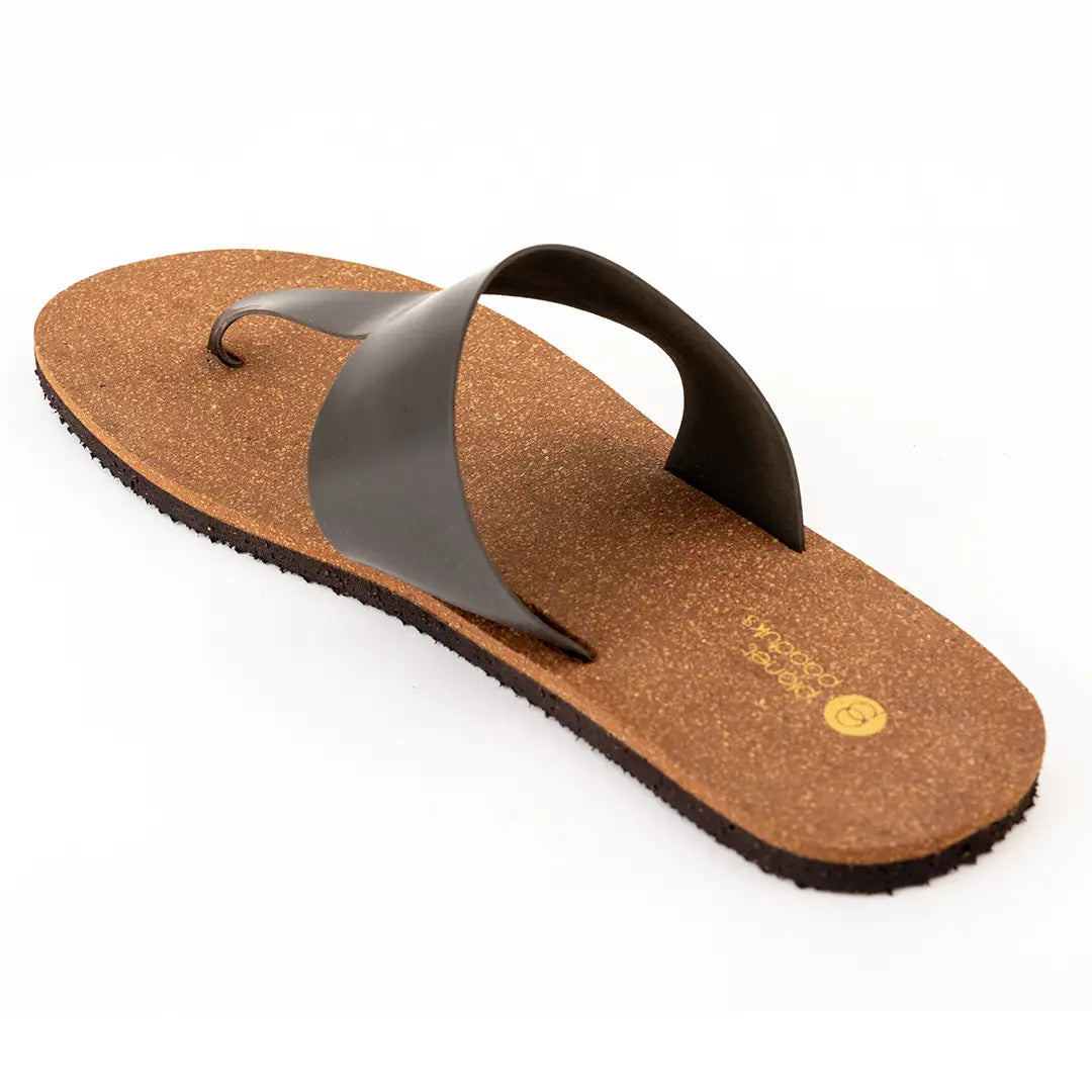 Paaduks Eso Thong-Strap Cork Brown Men Slides