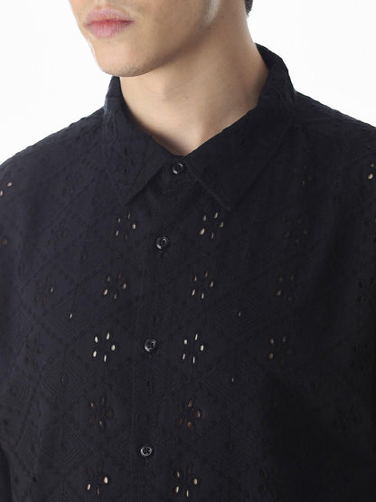Men Semi Sheer Casual Oversized Shirt