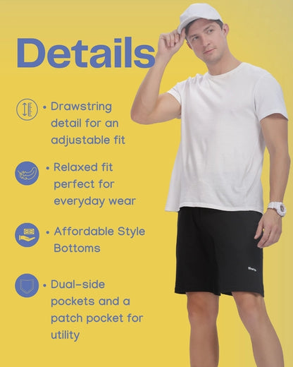 Everyday Cotton Shorts in Midnight Black