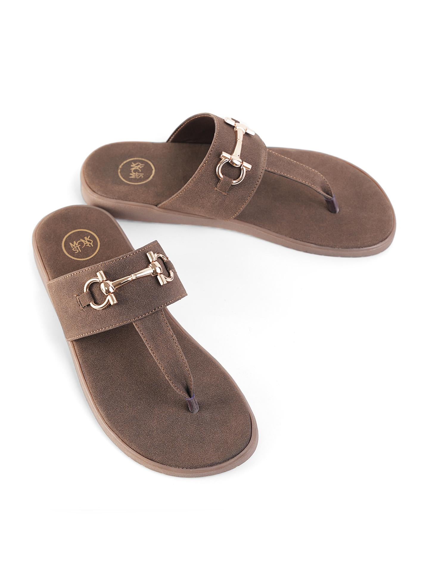 T-Rad Luxe Horsebit Sandals - Brown