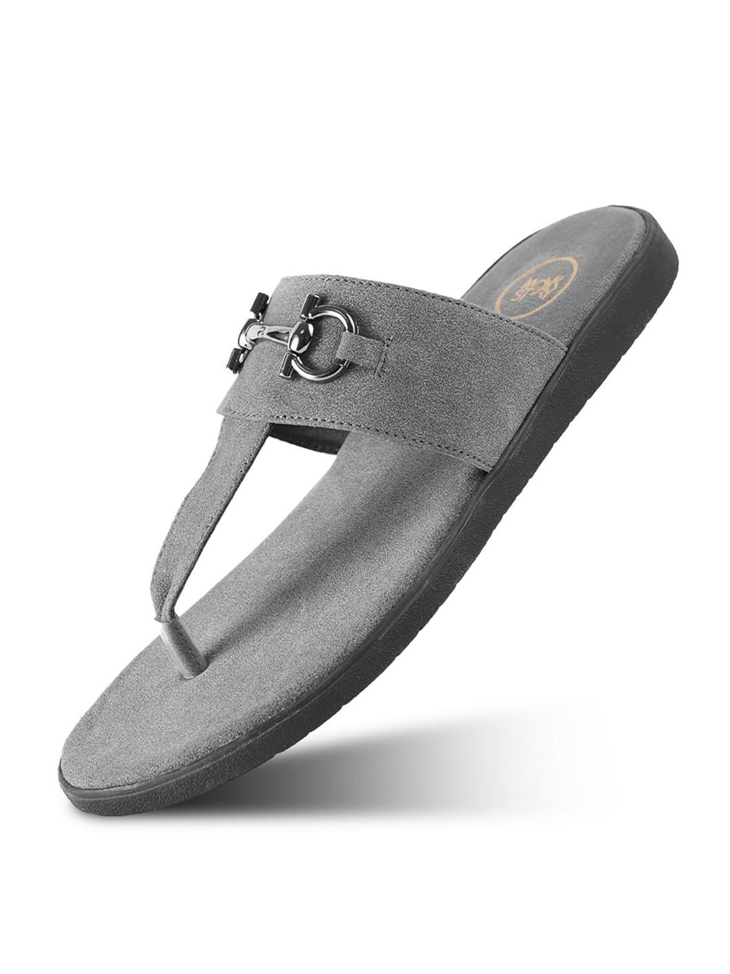 T-Rad Luxe Horsebit Sandals - Grey