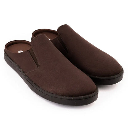 Paaduks Nest Mules Vegan Suede Brown Men Slip-ons