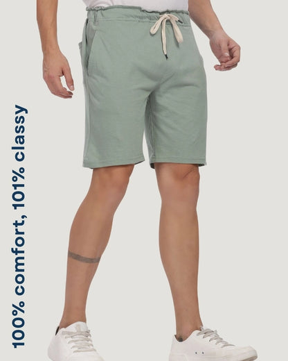 Everyday Cotton Shorts in Mint Green
