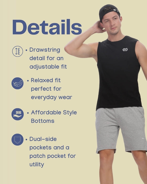 Everyday Cotton Shorts in Pebble Grey