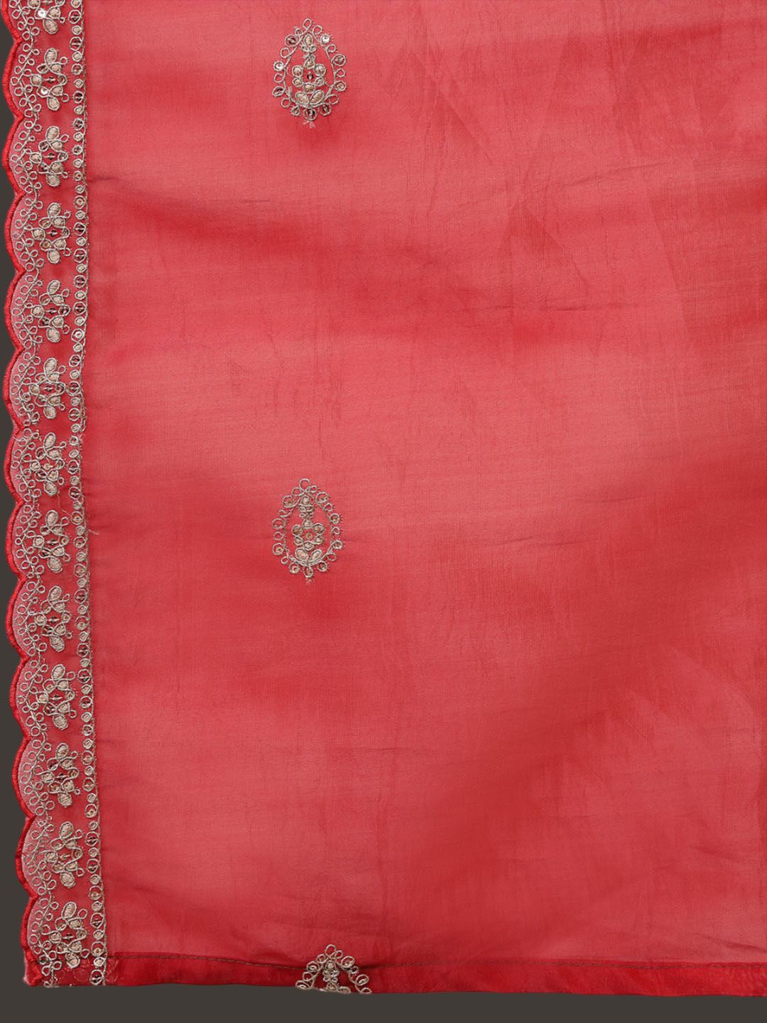 Women Bandhani Printed Regular Sequinned Kurta with Trousers & With Dupatta