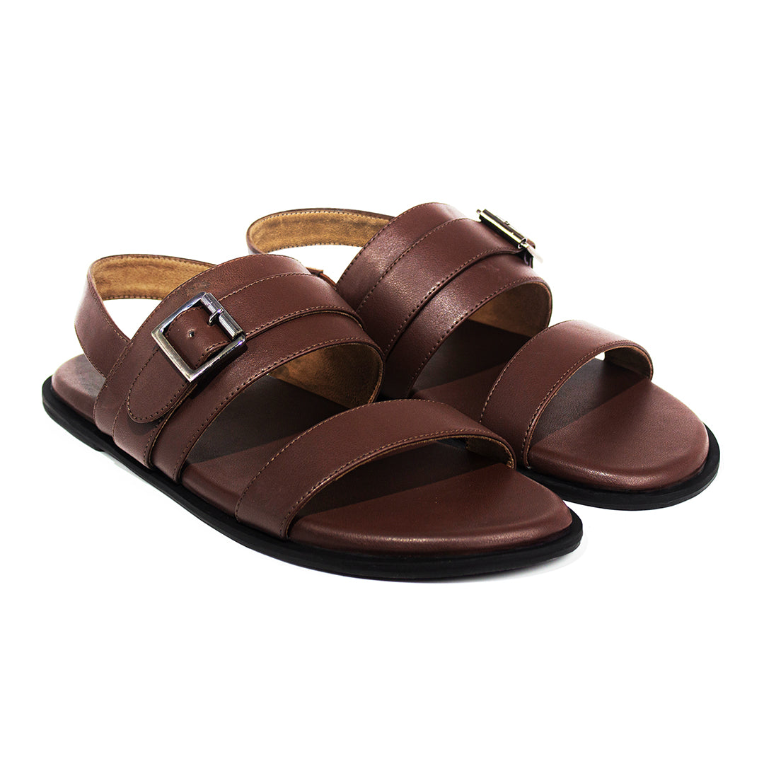 Paaduks Leo Crossover Vegan Leather Brown Men Sandals