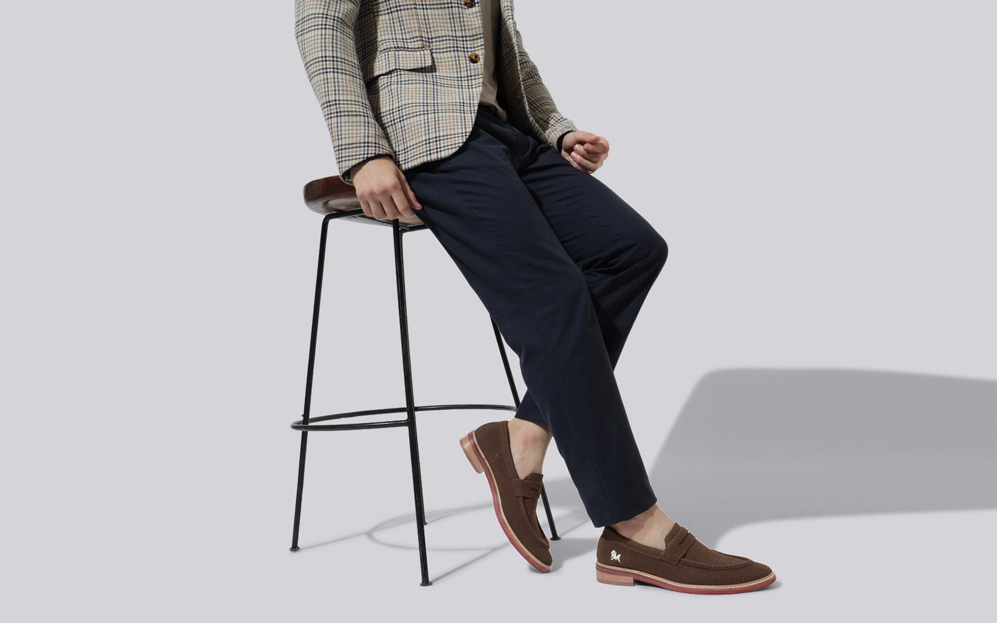 Neeman's Block Heel Loafers for Mens | Breathable Knit Upper Comfortable & Flexible EVA Sole