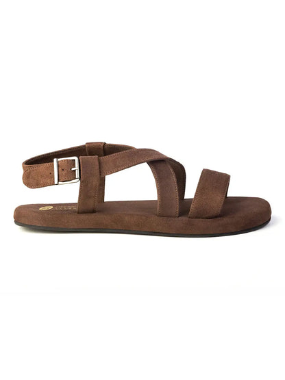 Paaduks Calor Crossover Vegan Suede Brown Sandals