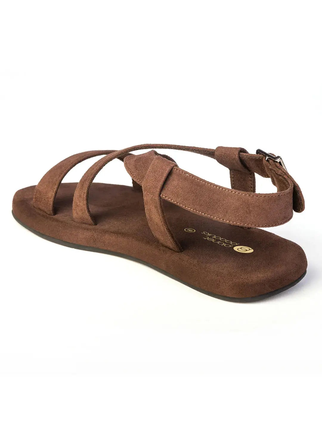 Paaduks Calor Crossover Vegan Suede Brown Sandals