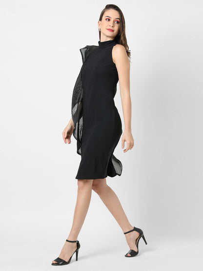 Women Black Party Sheath Dress
