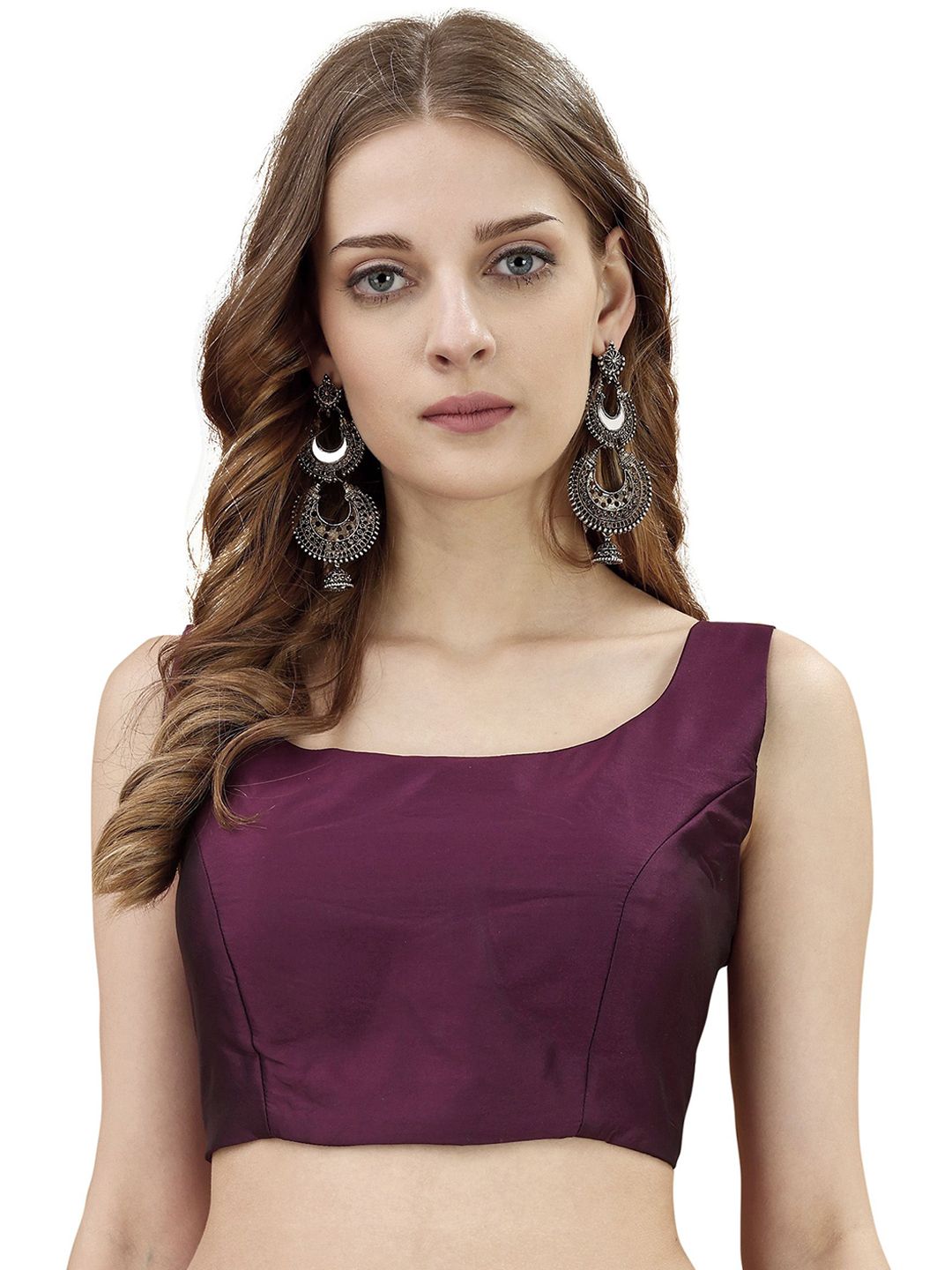 Square Neck Sleeveless Saree Blouse