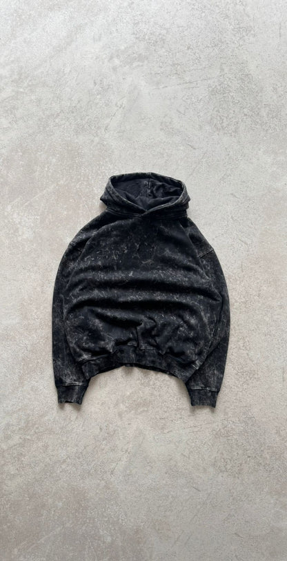 Black Acid wash hoodie
