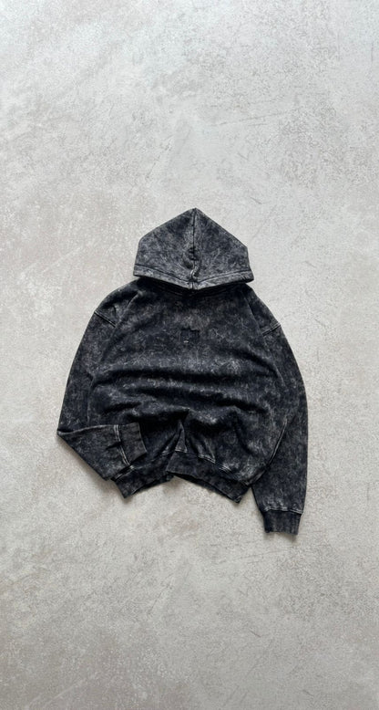 Black Acid wash hoodie
