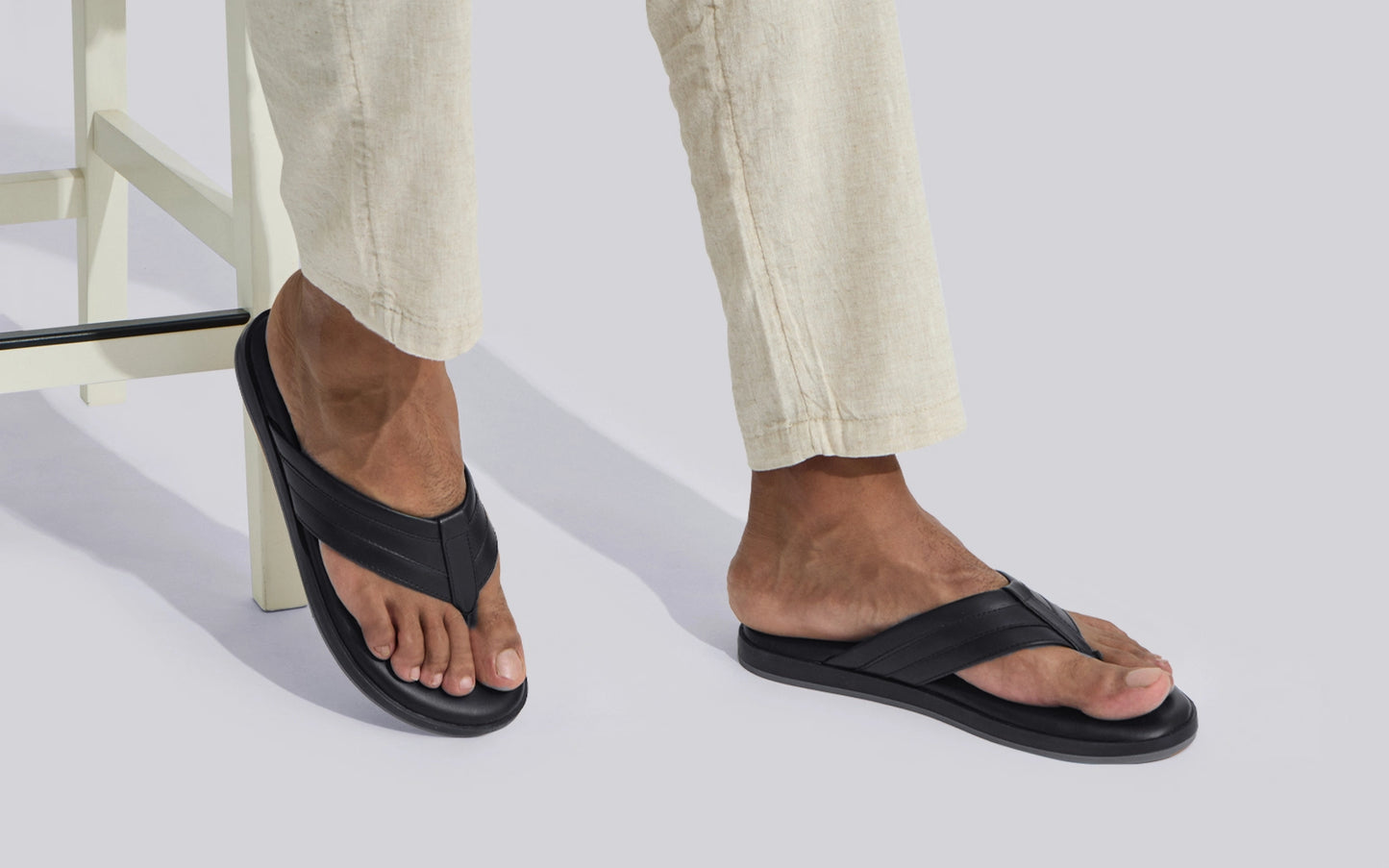 Neeman's Indo-Western Casual Flip Flops for Men | Lightweight, Durable and Flexible Sandals | PU Thong Strap & TPR Out sole