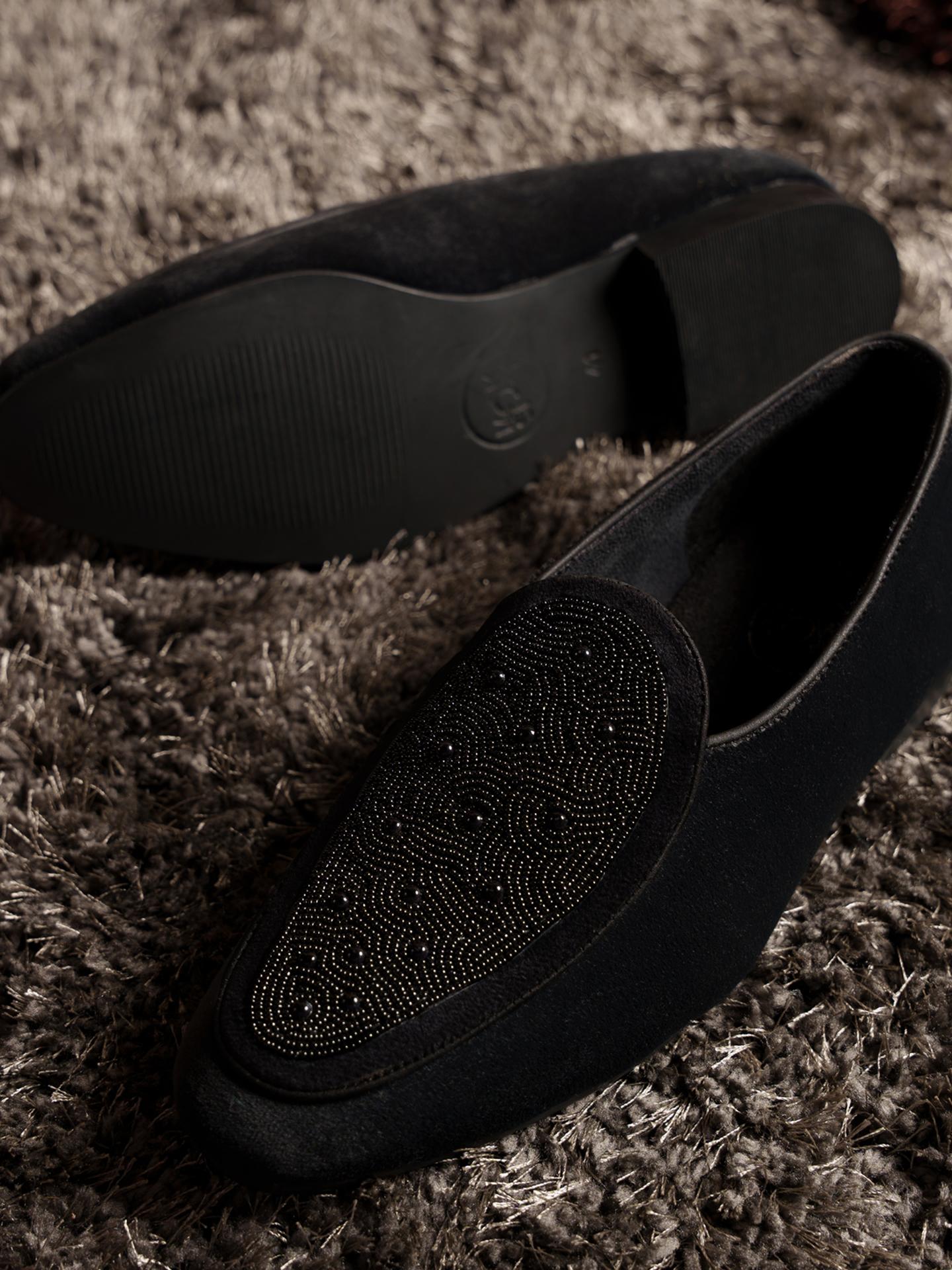 Monkstory Hand-Beaded Slip-ons - Black