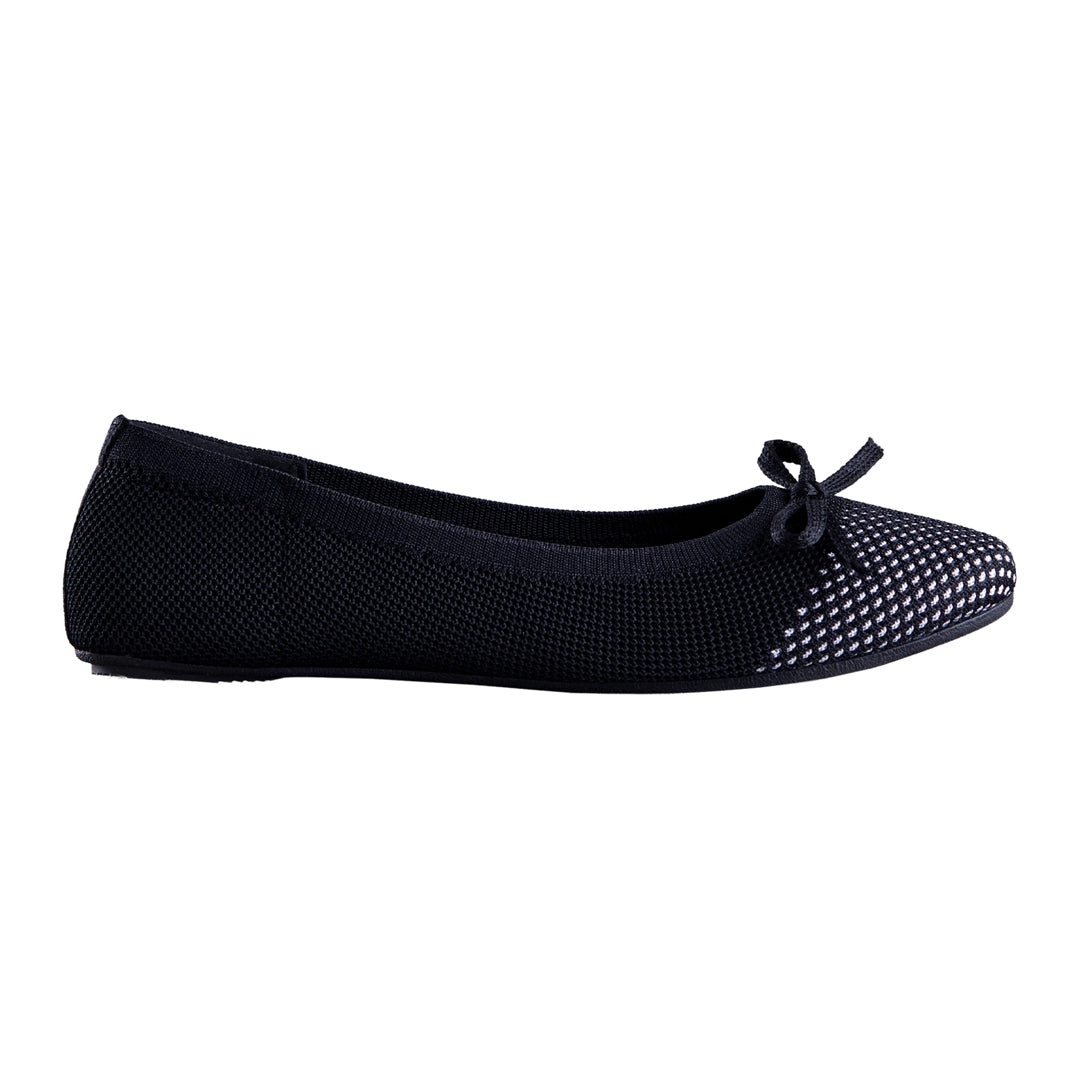 Neeman's Everyday Ballet Flats for Women | Soft Knit Upper, Cushioned Insole & Textured Toe | Stylish, Comfortable & Versatile for Work or Casual Wear