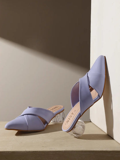GNIST Comfort Mule Lavender Round Heels