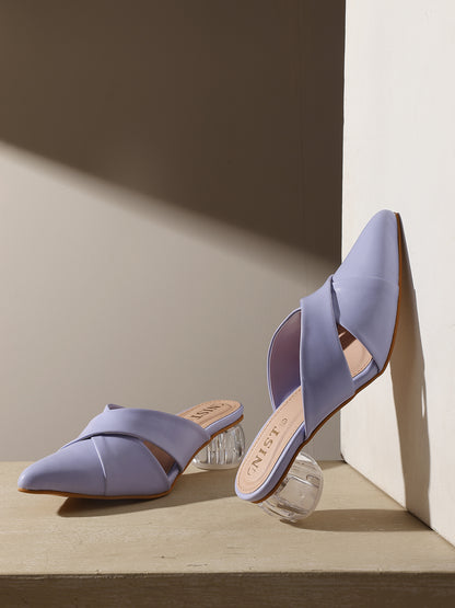GNIST Comfort Mule Lavender Round Heels