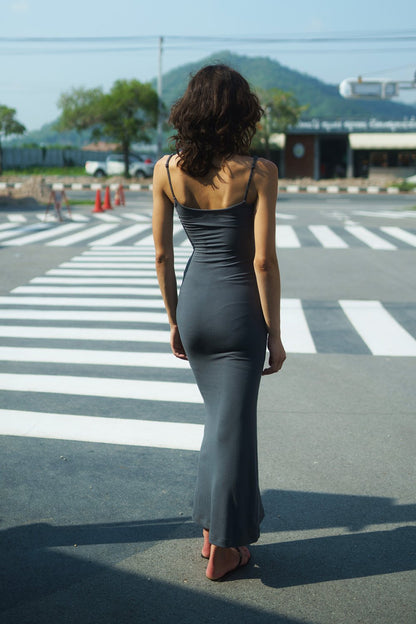 Grey Soft Lounge Maxi Dress