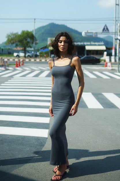 Grey Soft Lounge Maxi Dress