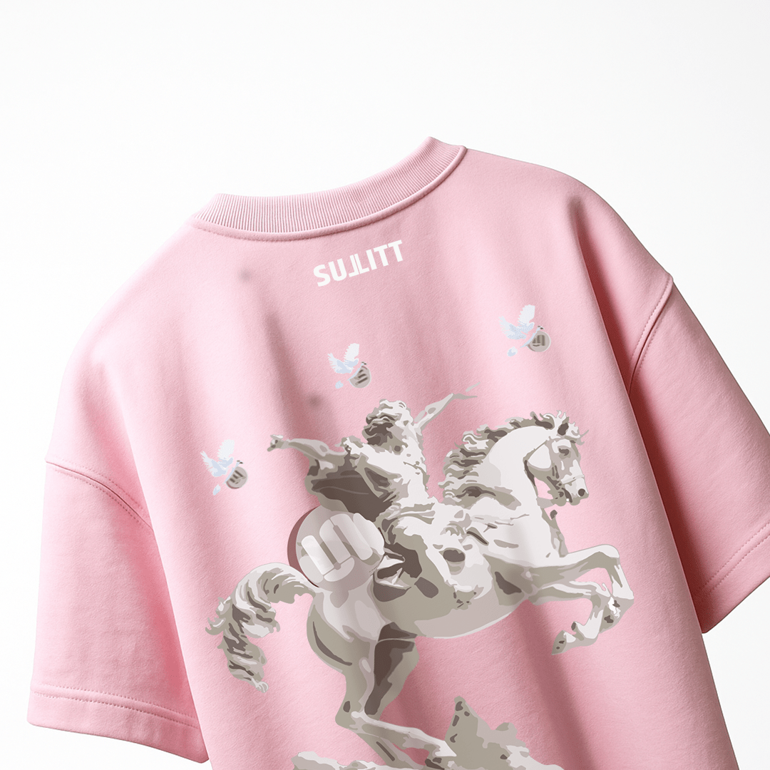 Horse Pink Oversized T-Shirt