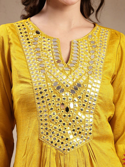 Women Solid Embroidered Kurta with Pyjamas & Dupatta