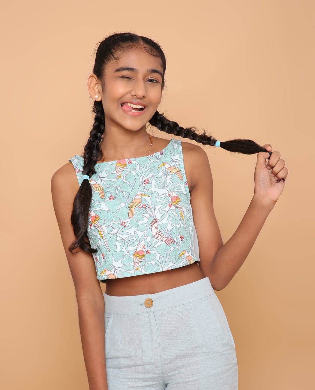 Jungle Chorus Palazzo and Crop Top